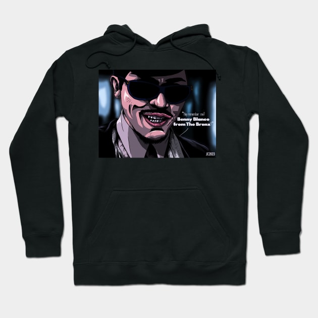 Carlito's Way "Benny Blanco From The Bronx" portrait (digital) Hoodie by StagArtStudios